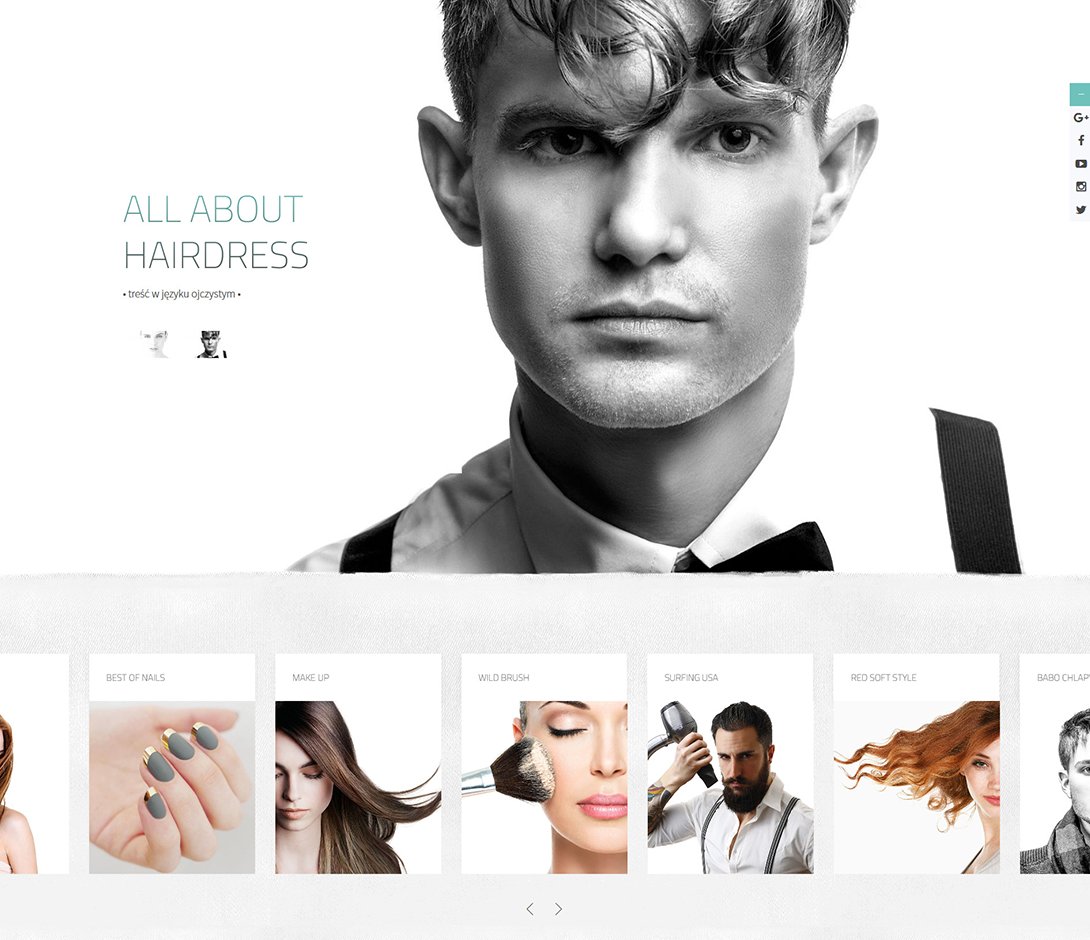 gotowa strona www dla salonu piękności, fryzjera, studia paznokci