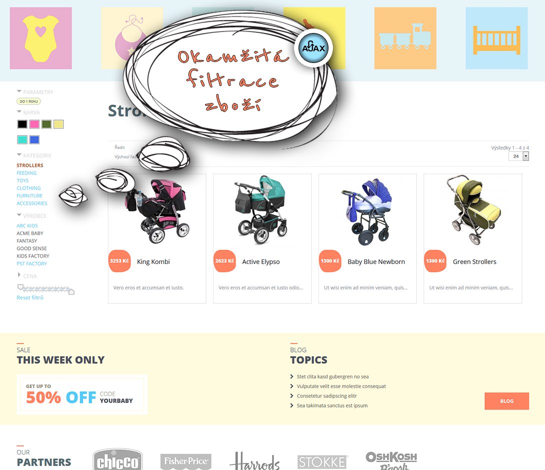 Gotowa strona e-sklepu z artykułami dla dzieci