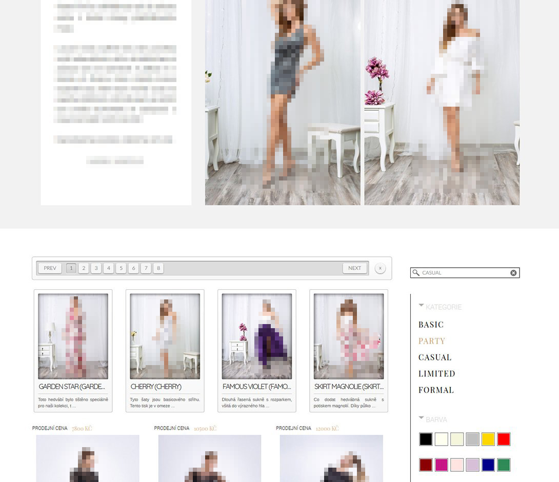 strona internetowa ze sklepem mody na sprzedaż